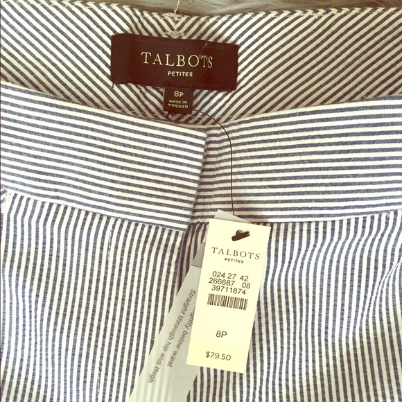 Talbots Signature Seersucker Striped Pants - Picture 5 of 7